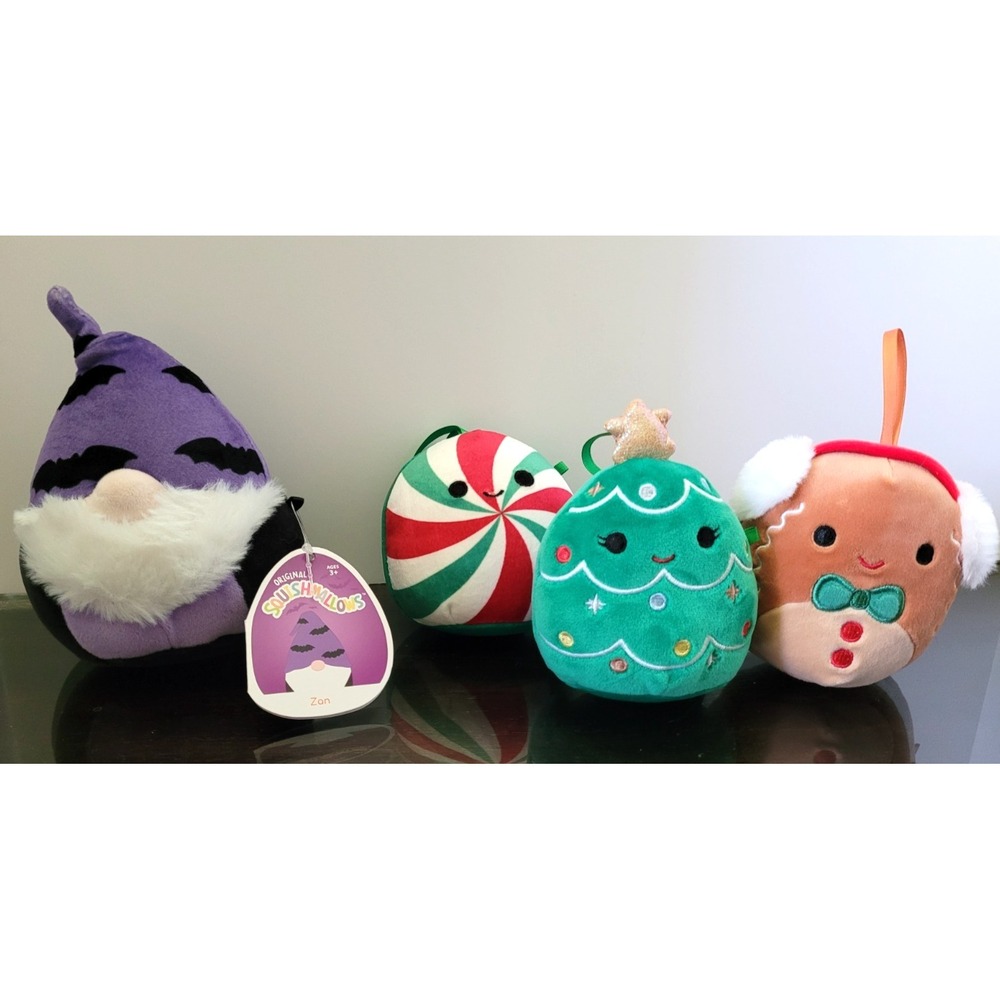 SQUISHMALLOWS 4" Holiday Ornaments Lot Soft & Squishy - Adorable!